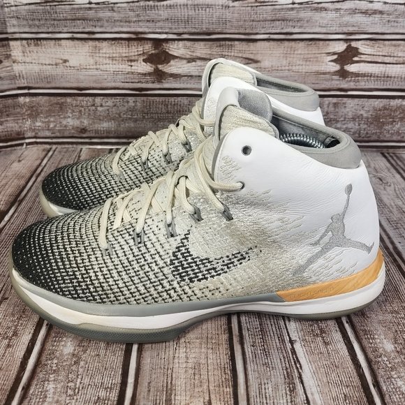 NIKE JORDAN 31 CHINESE NEW YEAR Men\'s 8 White Gray Basketball Shoes Sneakers